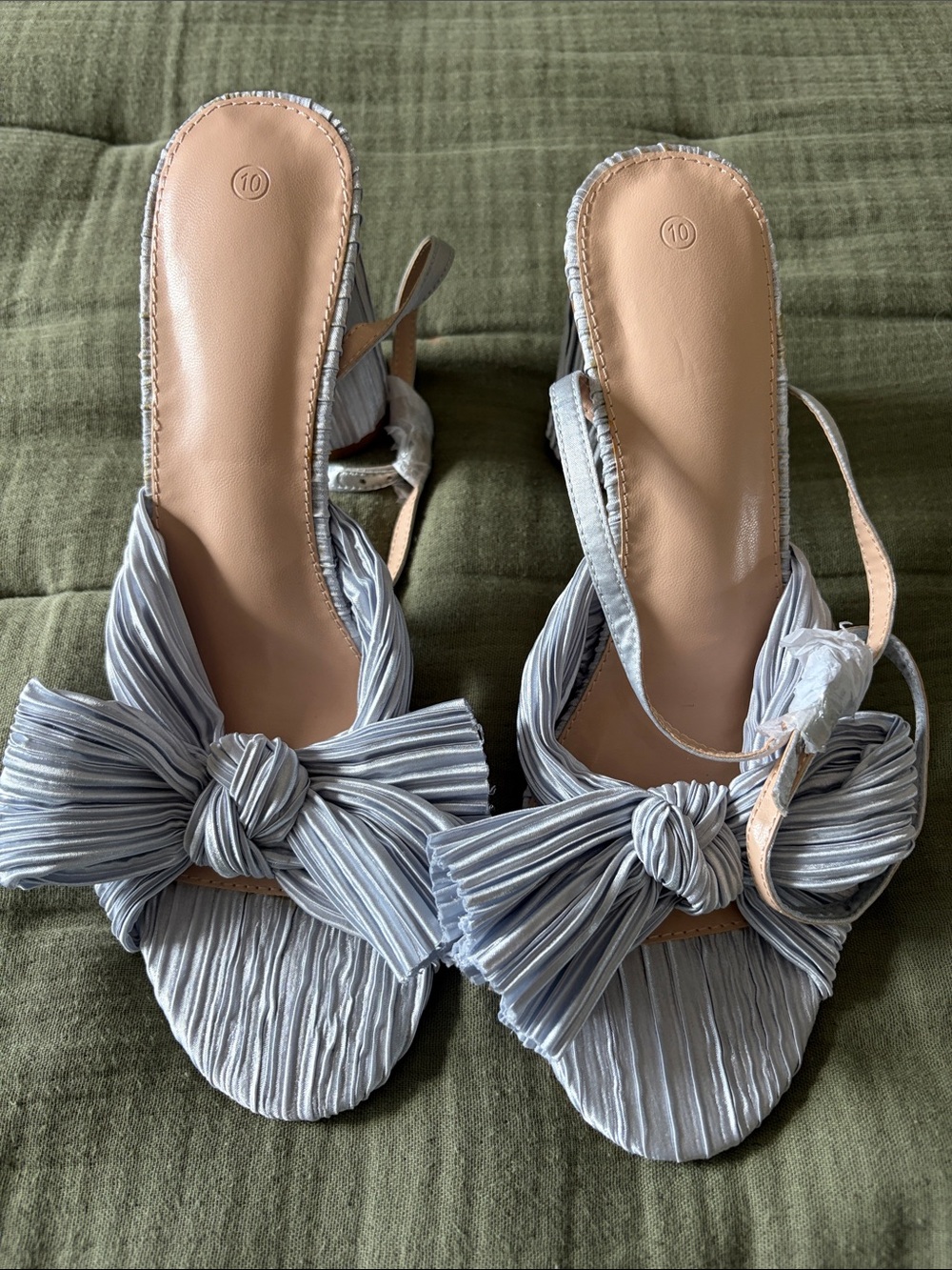 Women’s Pale Blue Bow Slingback Heels